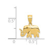 14k Yellow Gold Polished Elephant Pendant K6014