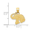 14k Yellow Gold Elephant Pendant D3346