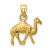 14k Yellow Gold Diamond-Cut Camel Pendant