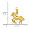 14k Yellow Gold Diamond-cut Horse Pendant K3337