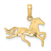 14k Yellow Gold Horse Pendant K3338