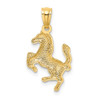 14k Yellow Gold Trotting Horse Pendant