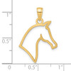 14k Yellow Gold Cut-Out Horse Head Profile Pendant