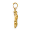 14k Yellow Gold Textured Horse Head Pendant