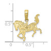 10k Yellow Gold Horse Pendant 10C3505