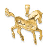 14k Yellow Gold 2-D Horse Pendant K6544