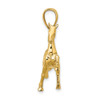 14k Yellow Gold 3-D Tennessee Walking Horse Pendant