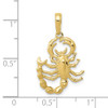 10k Yellow Gold Polished Scorpion Pendant