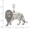 Sterling Silver Antiqued Lion Pendant QC7872