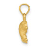 14k Yellow Gold Diamond-cut Bear Pendant K3320