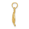 14k Yellow Gold Crab Pendant K2990