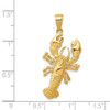 14k Yellow Gold Lobster Pendant C3411