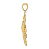 14k Yellow Gold 2-D Textured Maine Lobster Pendant