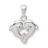 Sterling Silver Polished Dolphin Pendant QC9583