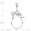 Sterling Silver Dolphin Charm Holder QC562 Pendant