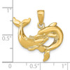 14k Yellow Gold Dolphins Pendant K7724