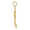 14k Yellow Gold 2-D Polished Dolphin Jumping Pendant K7418
