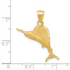 14k Yellow Gold Sailfish Pendant K3035