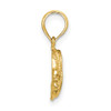 14k Yellow Gold Polished and Engraved Fish Pendant K7686