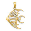 14k Yellow Gold Cut-Out Angelfish Pendant K7735