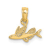 14k Yellow Gold Mini Flying Fish Pendant