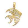 14k Yellow Gold Cut-Out Angelfish Pendant K7736