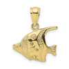 10k Yellow Gold Polished Fish Pendant