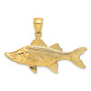 14k Yellow Gold 3-D Tarpon Fish Pendant K8115
