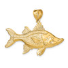 14k Yellow Gold 3-D Tarpon Fish Pendant K8115