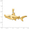 14k Yellow Gold 3-D Hammerhead Shark Pendant
