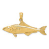 14k Yellow Gold 3-D Polished Cobia Fish Pendant
