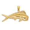 14k Yellow Gold 2-D Male Dorado (Mahi-Mahi) Pendant