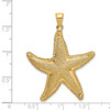 14k Yellow Gold 2-D Textured Starfish Pendant K8030