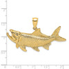 14k Yellow Gold Tarpon Fish w/Open Mouth Pendant K8132