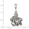 Sterling Silver Antiqued Octopus Pendant