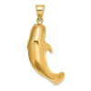 14k Yellow Gold 3-D Polished Manatee Pendant K7963