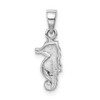 Sterling Silver Rhodium-plated Childs Enameled Seahorse Pendant