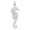 Sterling Silver Hammered Polished Seahorse Pendant