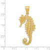 14k Yellow Gold 3D Seahorse Pendant K2984