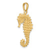 14k Yellow Gold 3-D Seahorse Pendant