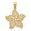 14k Yellow Gold Polished Filigree Starfish Pendant