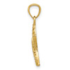 14k Yellow Gold Diamond-Cut Polished Filigree Starfish Pendant