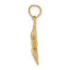 14k Yellow Gold 2-D and Textured Starfish Pendant K7701