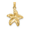 14k Yellow Gold Starfish w/Beaded Texture Pendant K8071