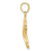 14k Yellow Gold Textured Starfish Pendant K7689