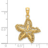 14k Yellow Gold Starfish Filigree Pendant