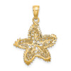 14k Yellow Gold Starfish Filigree Pendant