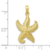 10k Yellow Gold Polished Open-Backed Starfish Pendant