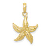 10k Yellow Gold Starfish Pendant