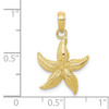 10k Yellow Gold Starfish Pendant